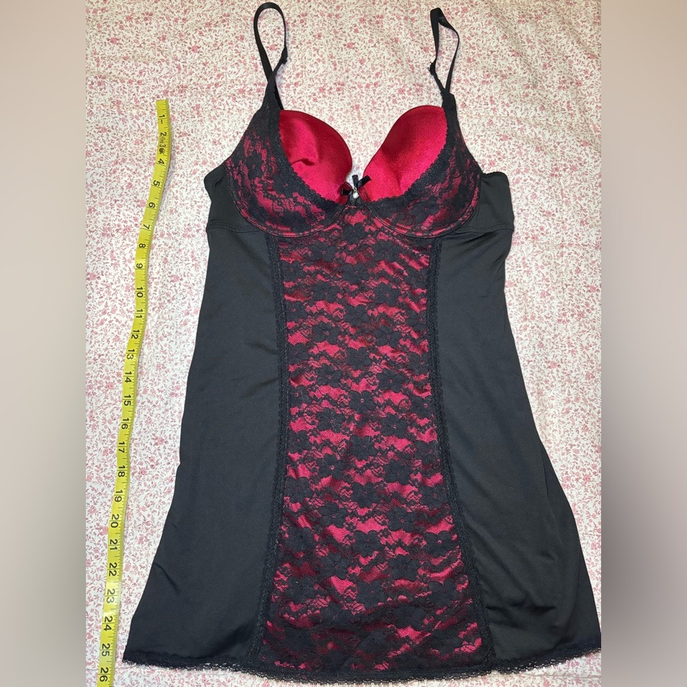 Black and Red Lingerie Dress slip